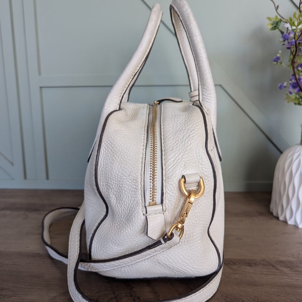 Tory Burch McGraw Small Satchel, an elegant pebbled leather  Crossbody bag - Picture 6 of 15